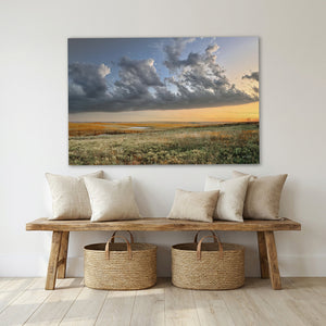 A flint hills kansas cattle pens canvas print by Debra Gail