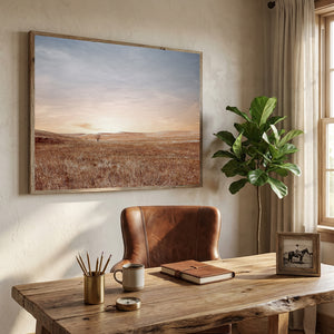 Kansas Lone Tree Wall Art | Endless Sky Flint Hills Prairie Canvas