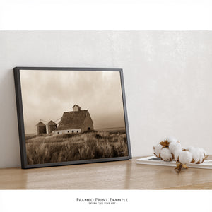 Sepia Prairie Barn | Rustic Great Plains Farm Photography