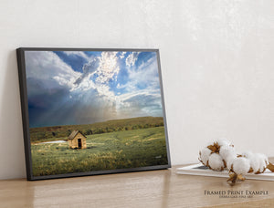Kansas Prairie Wall Art | Flint Hills Dramatic Landscape Canvas