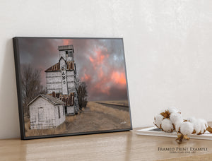 Kansas Grain Elevator Wall Art | 1915 Ardell Rustic Farmhouse Print