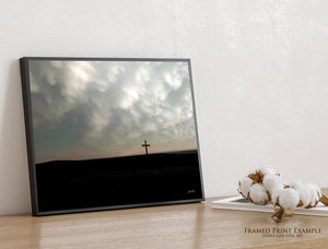 Faith Through the Storm Cross Wall Art | Kansas Flint Hills Photography