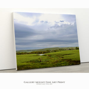 Flint Hills Art - Kansas Landscape Print | Rustic Farmhouse Wall Decor Canvas