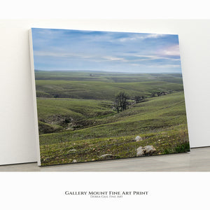 Flint Hills Wall Art - Kansas Landscape Art Canvas Print | Rustic Farmhouse Decor