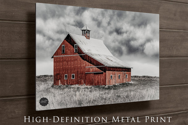 Old Red Barn Wall Art Picture, Farmhouse Decor