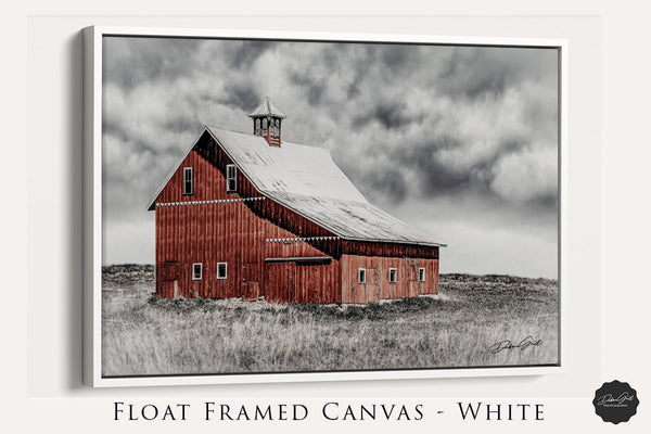 Old Red Barn Wall Art Picture, Farmhouse Decor