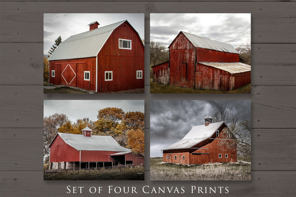 Farmhouse Country Set, Neutral Brown and Beige Wall Art Decor Set of 4 Prints, Canvas, Black and White Print Set, Hay Bale, Wood Vaneless Windmill, Cattle Pens, Old Barn, Kansas Photography, Rustic Living Room Decor, Discounted Modern Farmhouse Art 