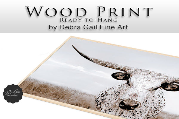 Wood print longhorn
