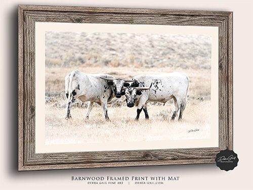 Two Longhorns - Wyoming Wall Art