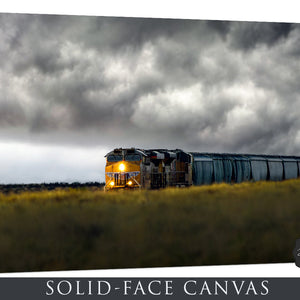 Train Industrial Wall Art, Train on the Plains, Kansas Wall Art Photography, Railroad Living Room Artwork by Debra Gail
