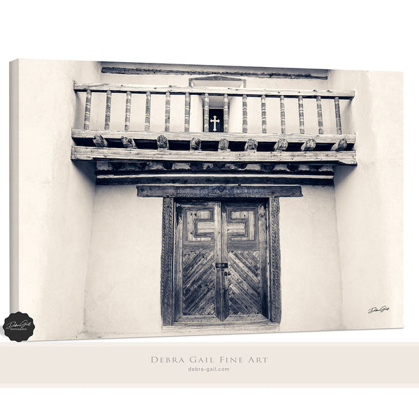 Vintage Church Door - Architectural Monochrome Photography