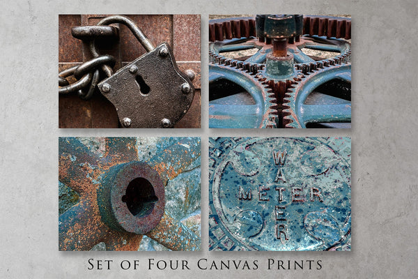 Industrial Style Set of Wall Photo Prints, Canvas Art Set