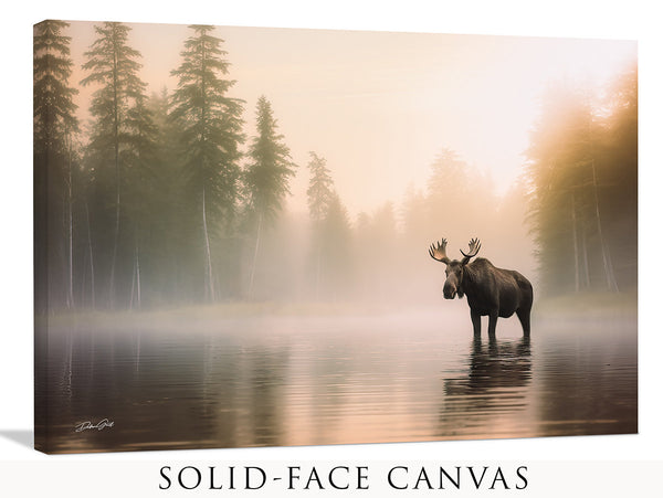 Moose Photo Print Art, Moose Wall Art, Bull Moose Canvas Wildlife, Wildlife Print on Canvas, Unique Animal Wall Art, Western Wall Art Decor 