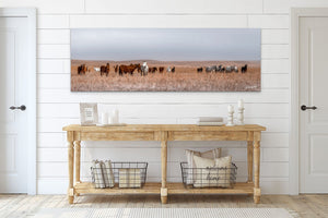 Horse wall art – wide picture of horses Western fine art print by Debra Gail Fine Art