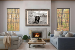 Texas Longhorn wall art – Western ranch photography print by Debra Gail Fine Art