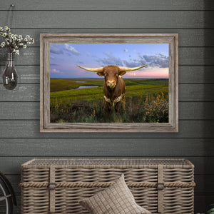 Texas Longhorn wall art – Western ranch photography print by Debra Gail Fine Art