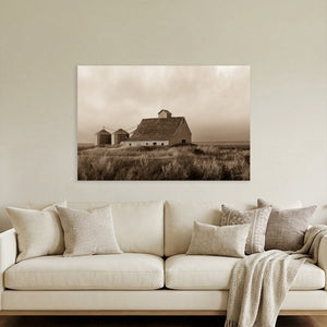 Sepia Prairie Barn | Rustic Great Plains Farm Photography