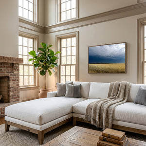 Oat Field Art Print – Kansas Country Landscape Canvas