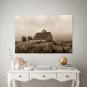 Sepia Prairie Barn | Rustic Great Plains Farm Photography