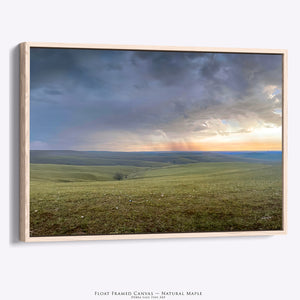 Kansas Flint Hills Storm Wall Art | Prairie Landscape Canvas