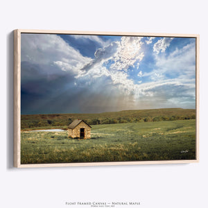Kansas Prairie Wall Art | Flint Hills Dramatic Landscape Canvas