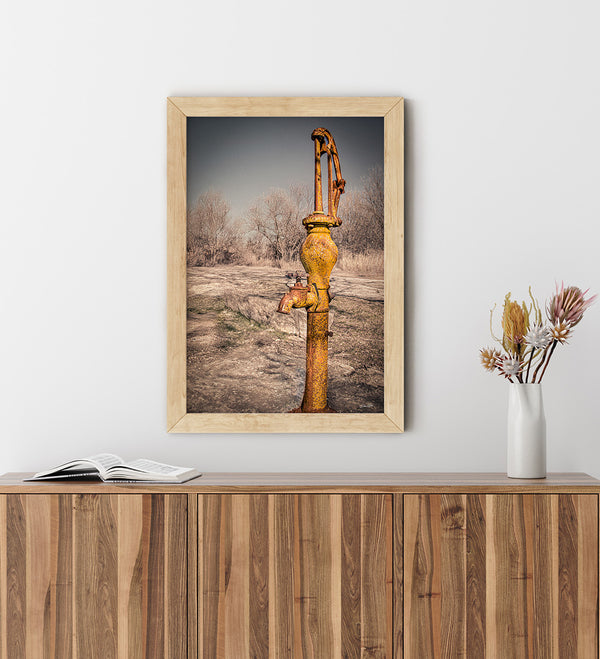 Rusty Hand Pump - Vintage Kitchen Wall Decor