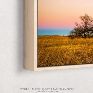Kansas Flint Hills wall art – sunrise prairie landscape photography by Debra Gail Fine Art