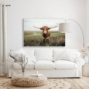 Longhorn fine art print – rustic western wall decor