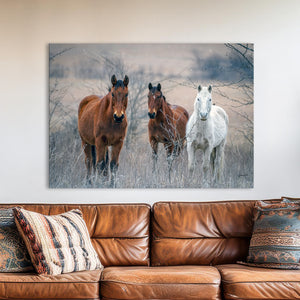 Wild Horses wall art – rustic Western fine art print by Debra Gail Fine Art