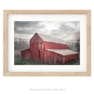Rustic Red Barn Wall Art - Farmhouse Photography