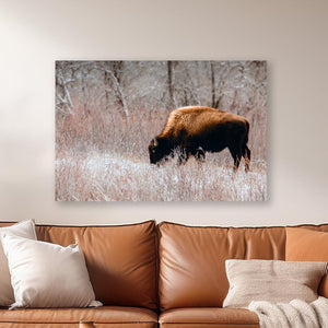 Buffalo Canvas Art | Bison Wall Art - Rustic Western Decor - Great Plains Buffalo