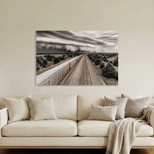 Into the Storm | Dramatic Storm Clouds and Freight Train Photography