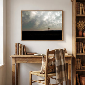 Faith Through the Storm Cross Wall Art | Kansas Flint Hills Photography