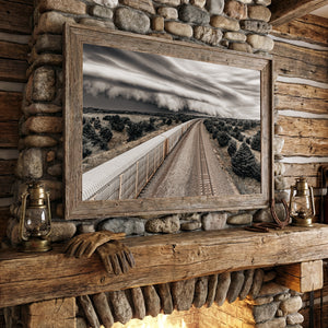 Into the Storm | Dramatic Storm Clouds and Freight Train Photography