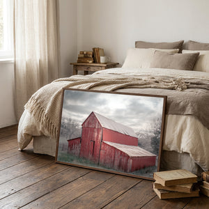 Rustic Red Barn Wall Art - Farmhouse Photography