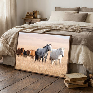 Kansas Flint Hills Wild Horses Wall Art – Prairie Horse Photography
