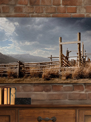 Farmhouse window wall art – rustic farmhouse architecture print by Debra Gail Fine Art