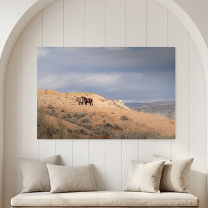 Wild Horses Wall Art | Large Western Horse Canvas Print